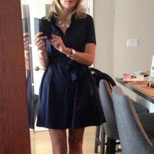 JCrew Shirt Dress with Front Tie